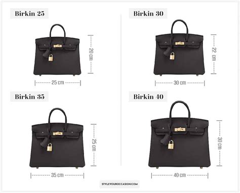 hermes bag size.